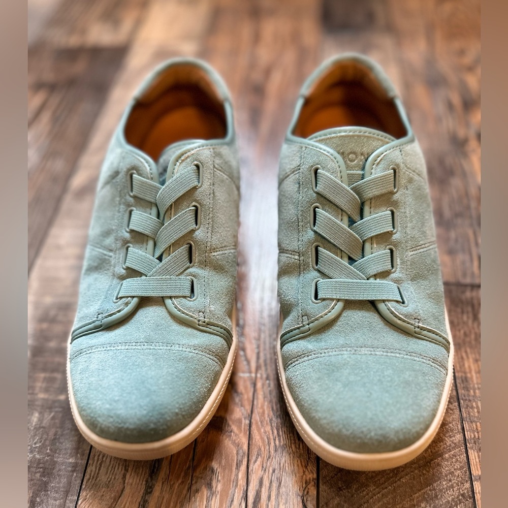 Vionic Mint Green Suede Slip-On Sneakers